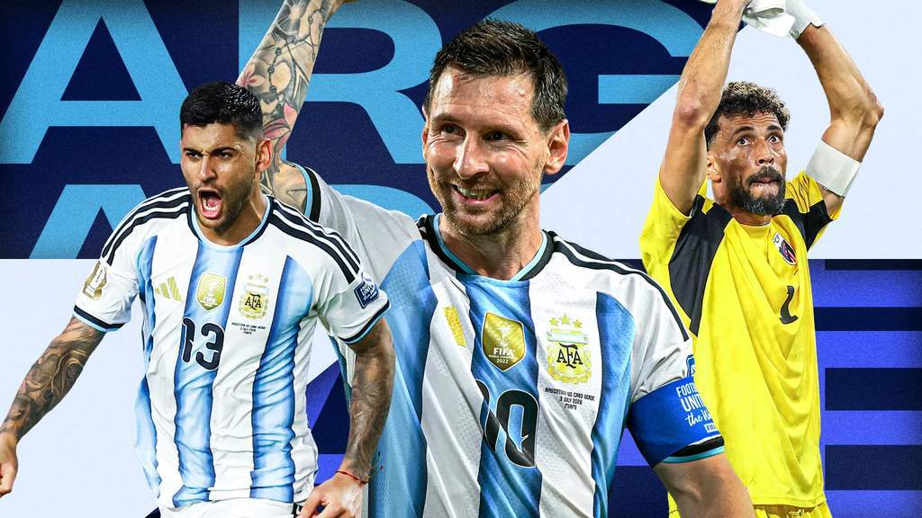 Lionel Messi dan Cristian Romero merayakan kemenangan Argentina atas Cape Verde di Piala Dunia 2026