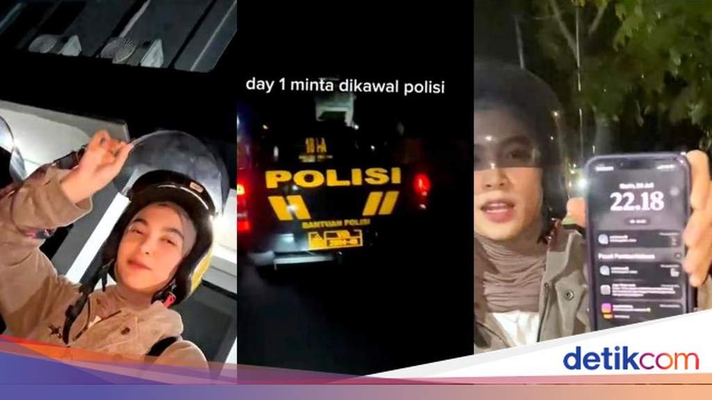 Pengawalan Polisi bagi Warga Pulang Kerja Malam di Bandung