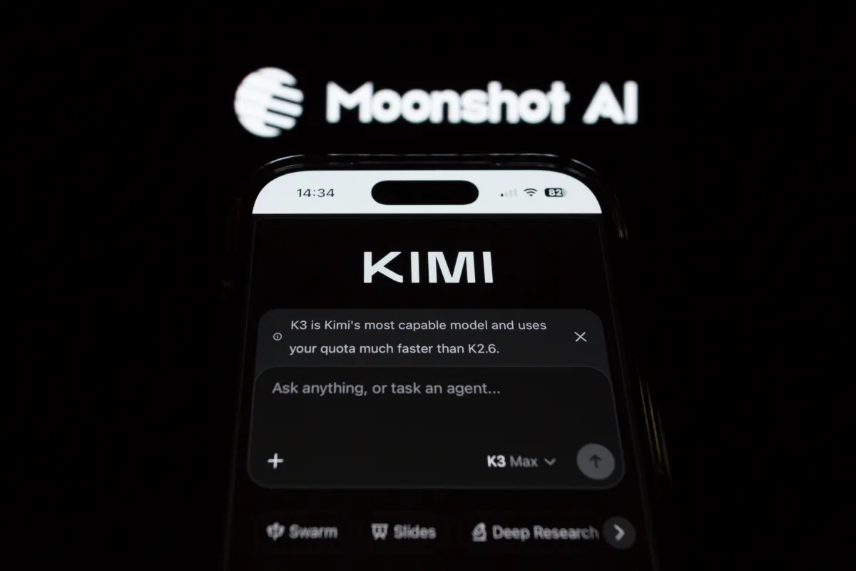 Kantor dan logo Moonshot AI perusahaan pengembang Kimi K3 di China