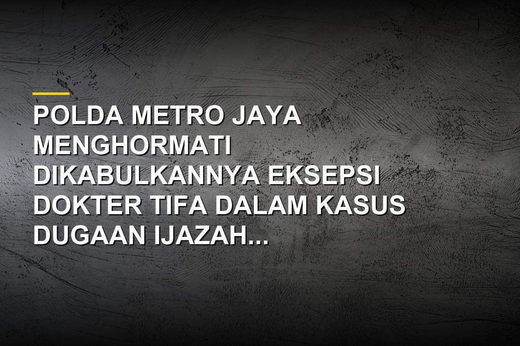 Dokter Tifa dalam kasus ijazah Jokowi di Polda Metro Jaya