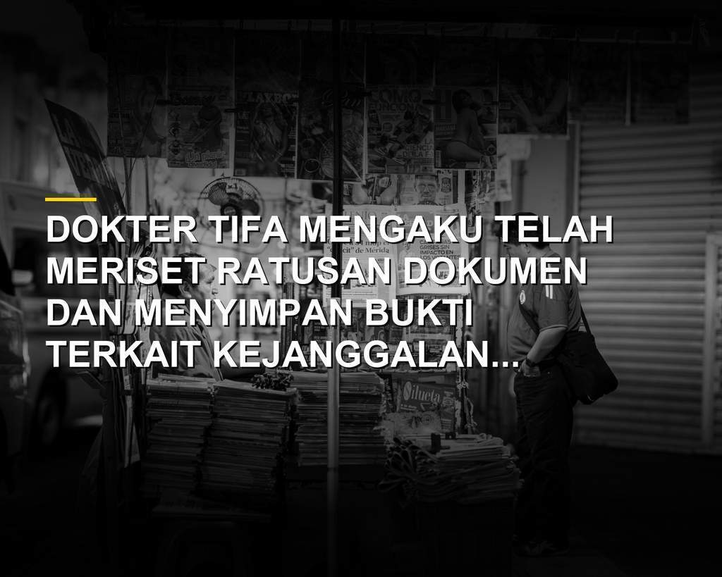 Dokter Tifa memberikan keterangan terkait kasus ijazah Jokowi