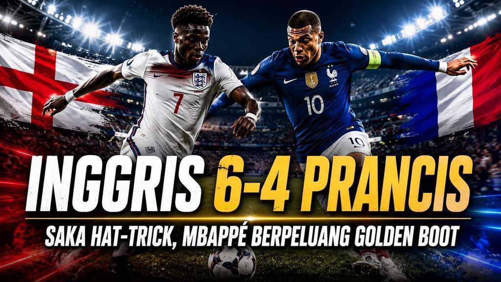 Pemain Timnas Inggris merayakan kemenangan atas Prancis dalam perebutan tempat ketiga Piala Dunia 2026