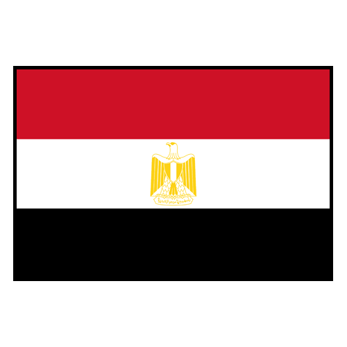 Logo Egypt dan Russia sebelum bertanding dalam laga International Friendly