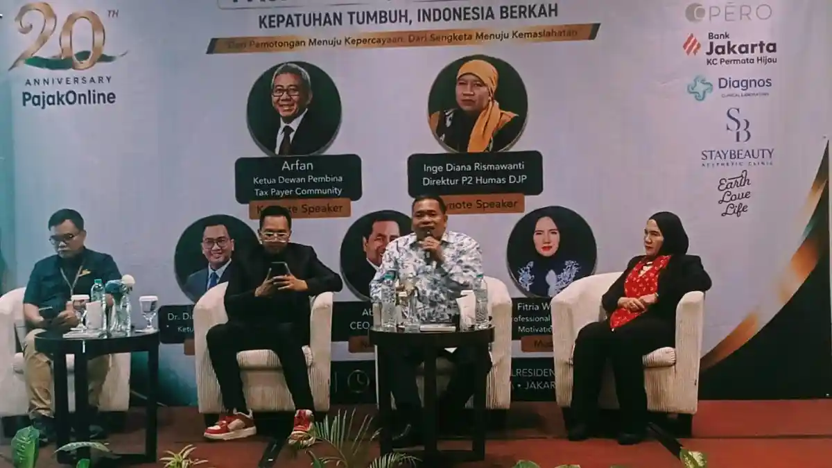 Ketua Tax Payer Community Abdul Koni berbicara mengenai evaluasi sistem PPh di era Coretax
