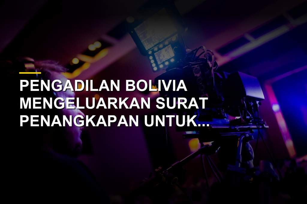Foto Evo Morales dalam konferensi pers menanggapi surat penangkapan dari pengadilan Bolivia