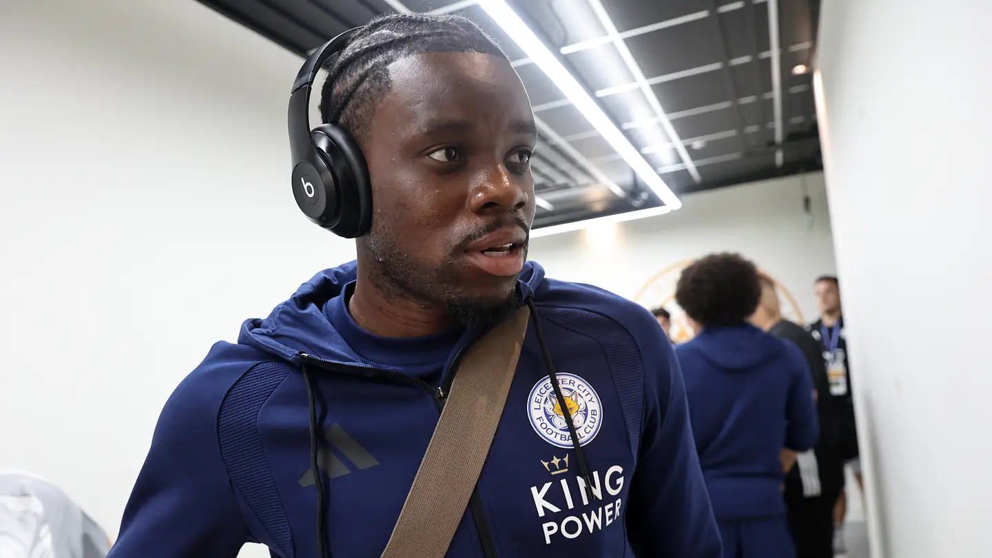 Stephy Mavididi saat sesi latihan bersama Leicester City