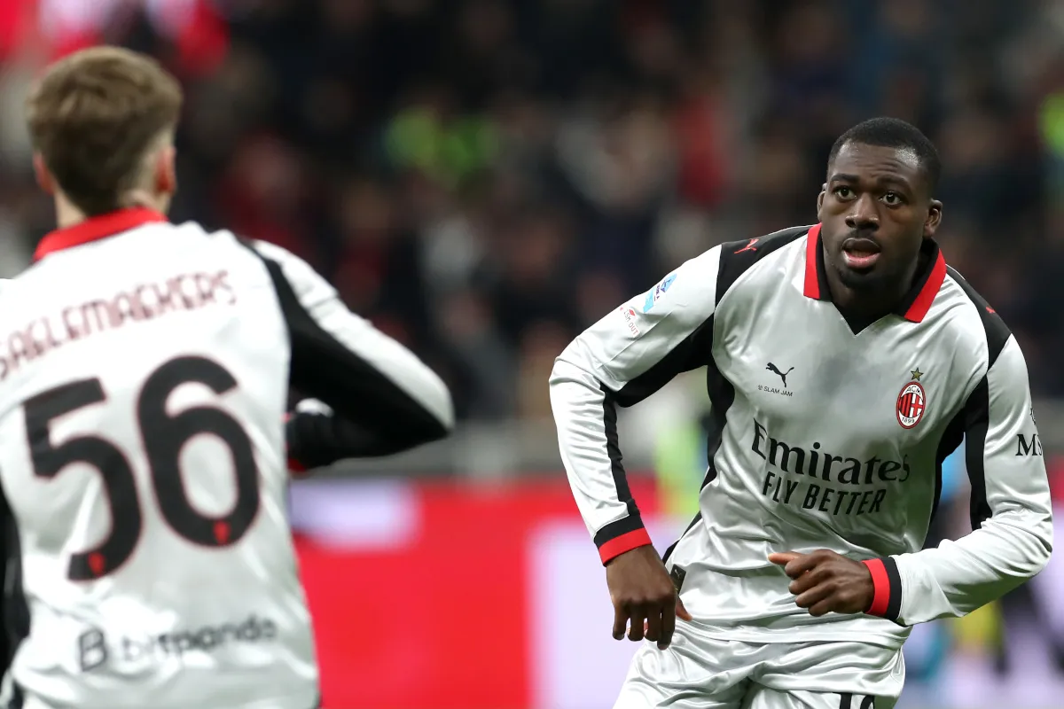 Pemain AC Milan Youssouf Fofana dalam sesi latihan klub