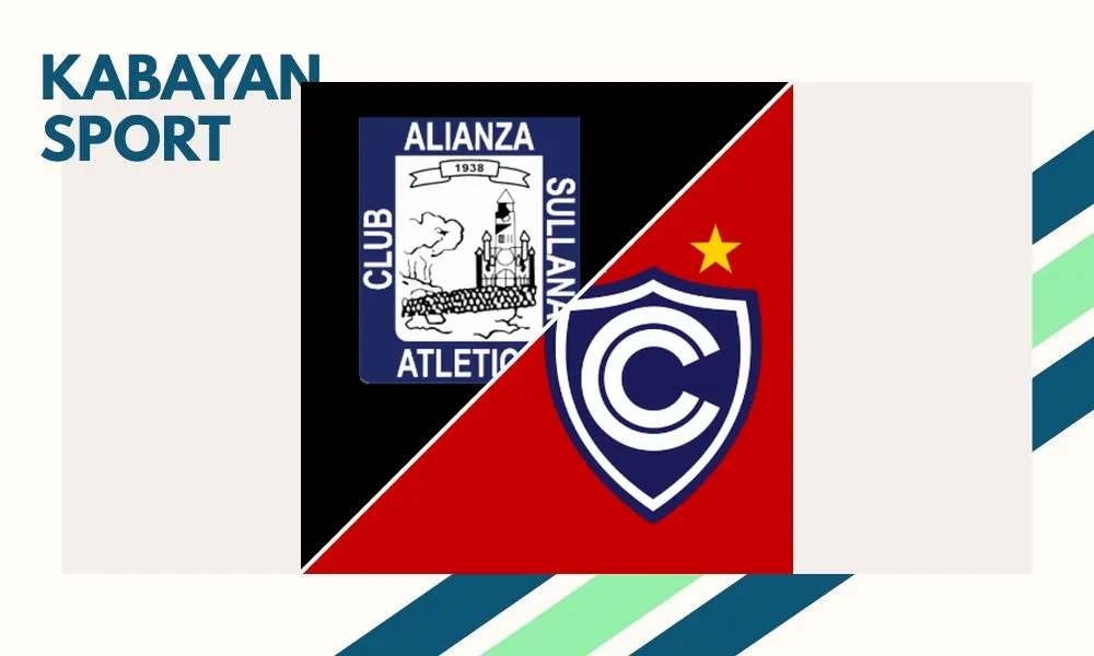 Selebrasi pemain Alianza Atletico setelah mencetak gol ke gawang Cienciano