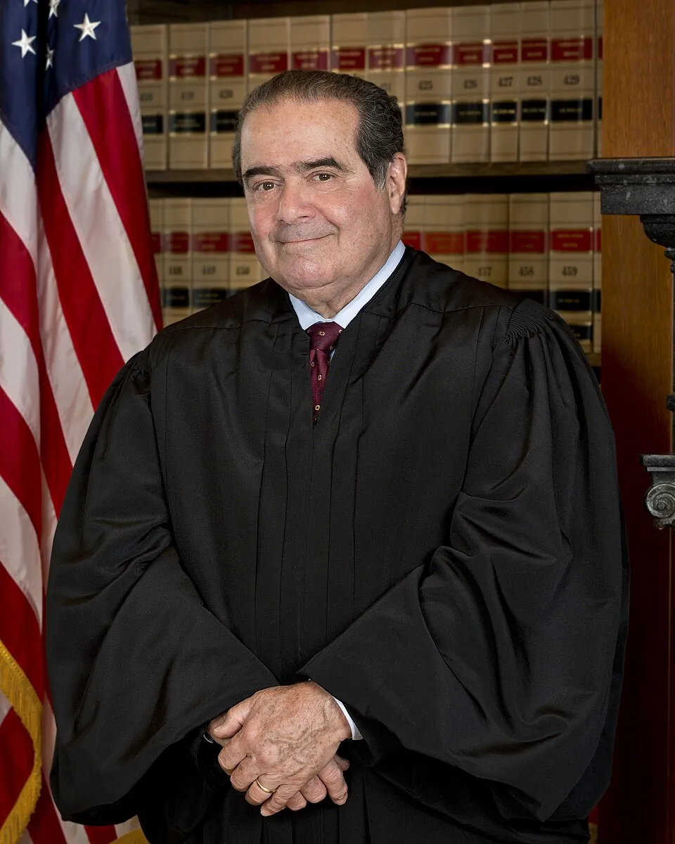 Foto resmi Antonin Scalia, Hakim Agung Amerika Serikat yang menjabat dari tahun 1986 hingga 2016