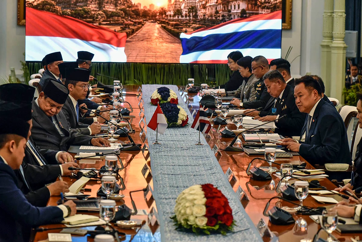 Perdana Menteri Thailand Anutin Charnvirakul tiba di Istana Merdeka Jakarta