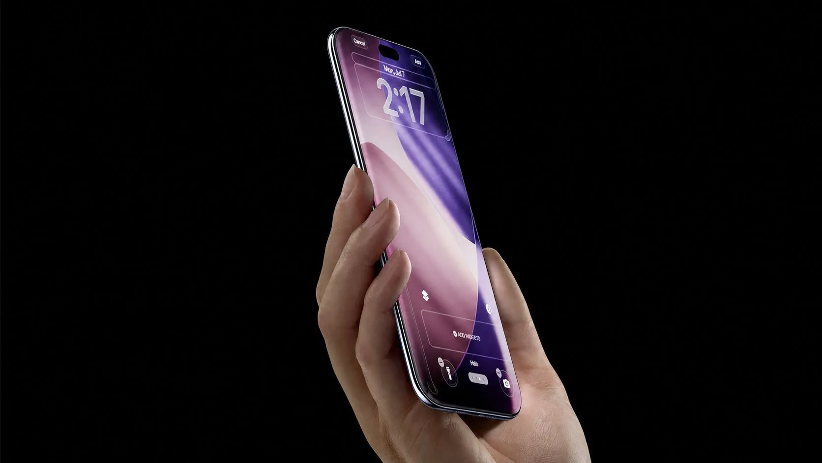 Ilustrasi perangkat iPhone generasi masa depan rancangan Apple