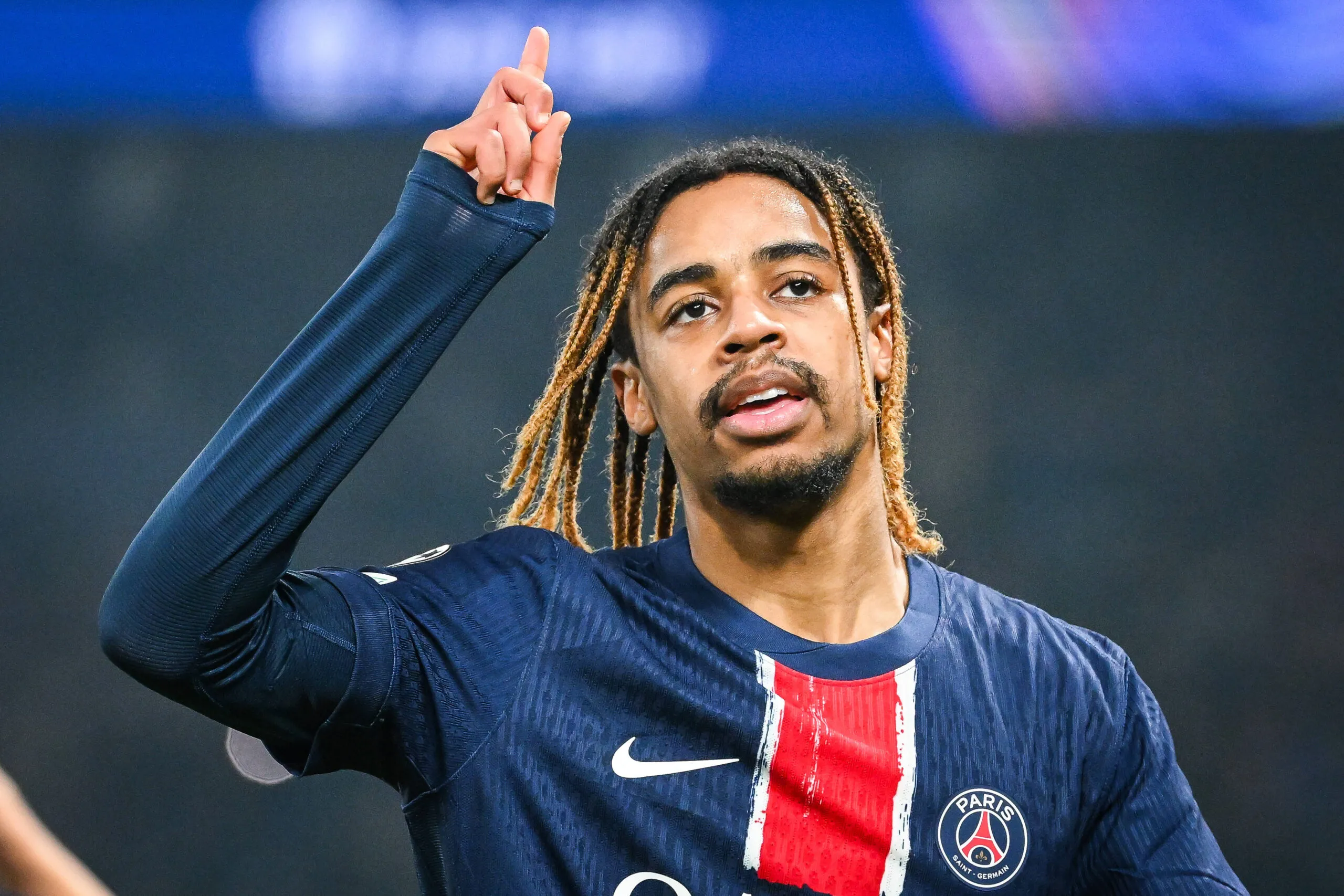 Aksi penyerang Bradley Barcola saat membela klub di pertandingan sepak bola
