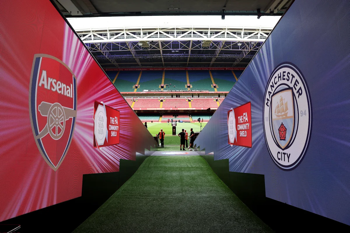 Arsenal vs Manchester City bertanding di ajang FA Community Shield
