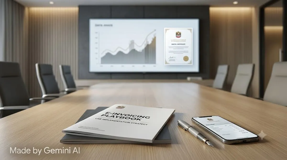 Ilustrasi penerapan e-invoicing dan sistem perpajakan digital di Uni Emirat Arab