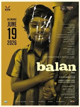 Poster promosi film Balan The Boy garapan sutradara Chidambaram