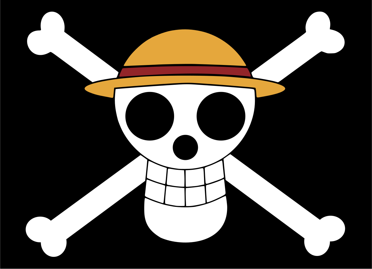 Bendera Jolly Roger bajak laut Topi Jerami dari anime One Piece