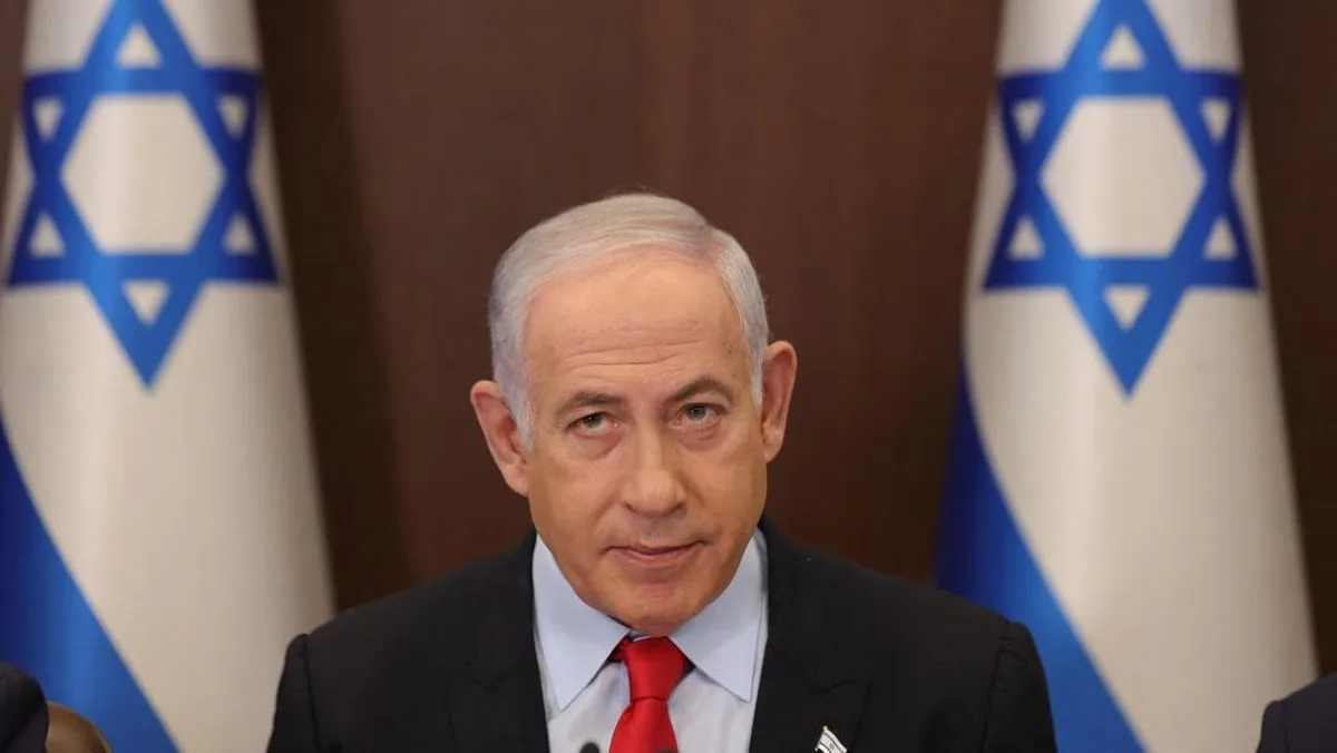 Perdana Menteri Israel Benjamin Netanyahu dalam agenda rapat kabinet pemerintahan