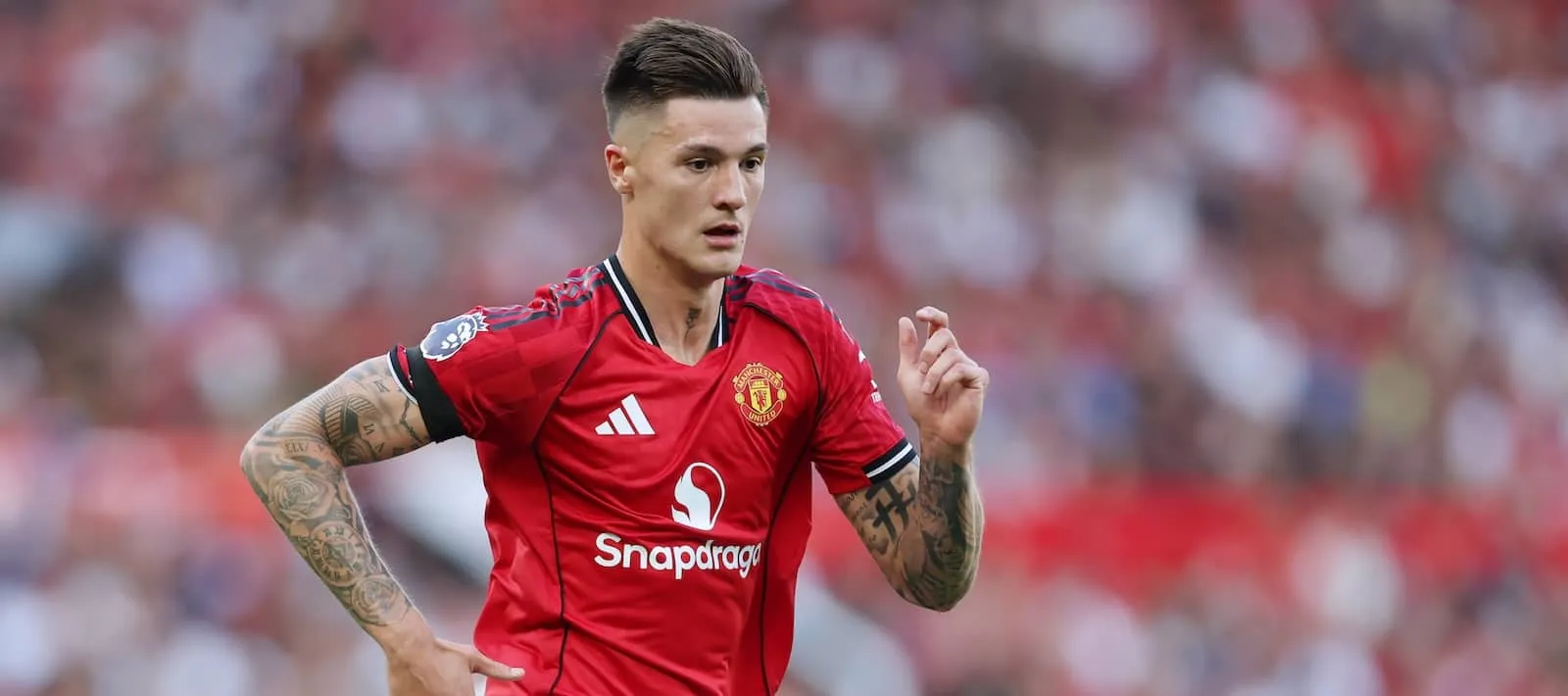 Benjamin Sesko dalam sesi latihan Manchester United menjelang pertandingan pramusim
