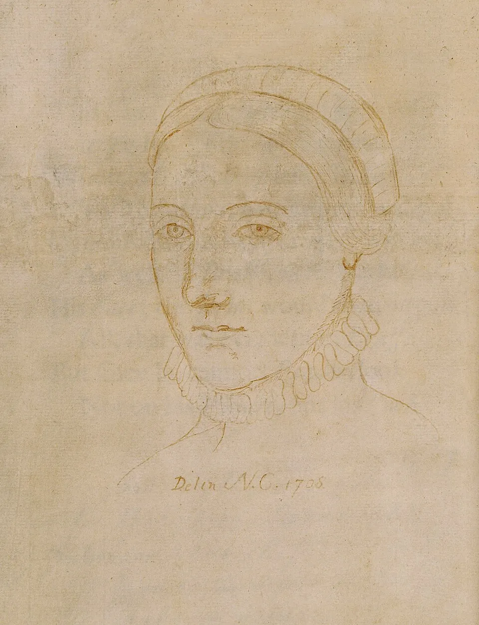 Ilustrasi potret dan rumah bersejarah Anne Hathaway istri William Shakespeare