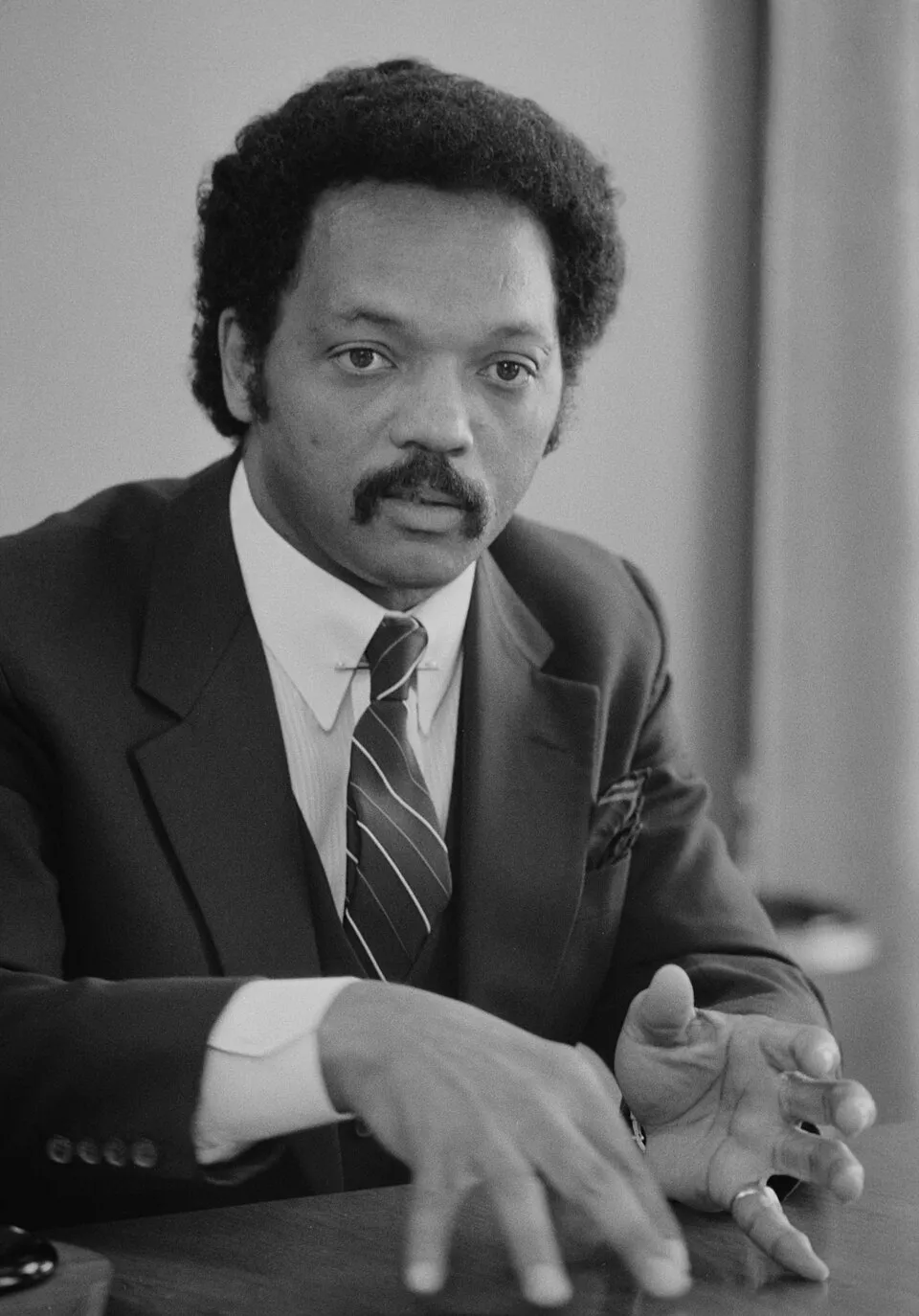 Potret Jesse Jackson sebagai tokoh aktivis hak sipil Amerika Serikat