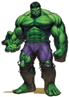 Ilustrasi karakter pahlawan super Hulk dari Marvel Comics