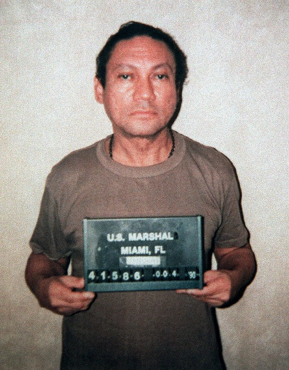 Potret Manuel Noriega sebagai penguasa militer Panama