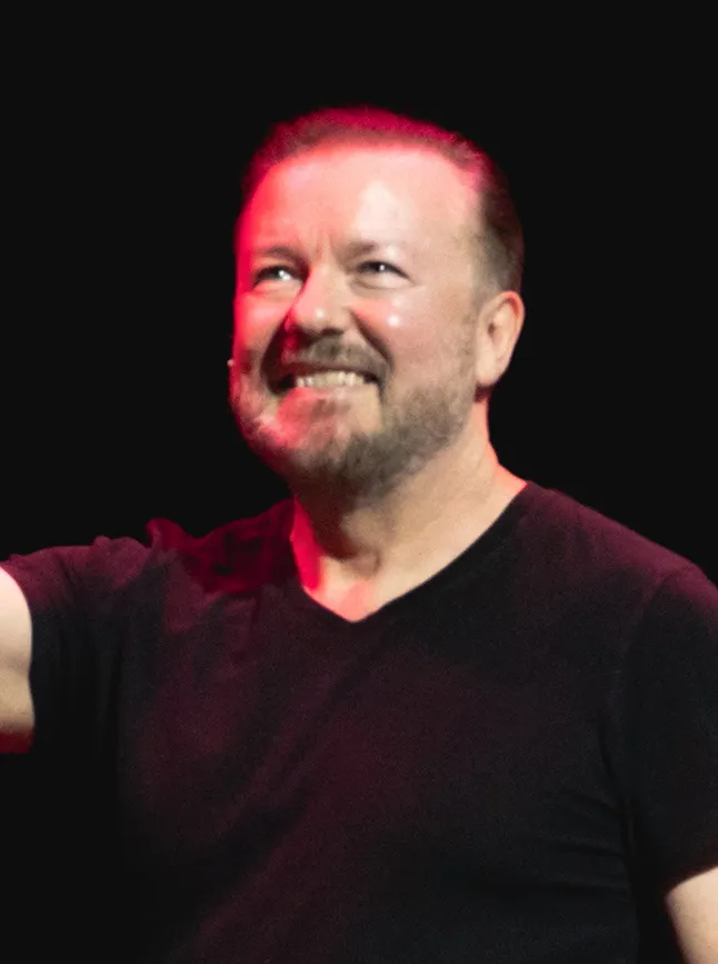 Potret komedian dan aktor asal Inggris Ricky Gervais pencipta serial The Office