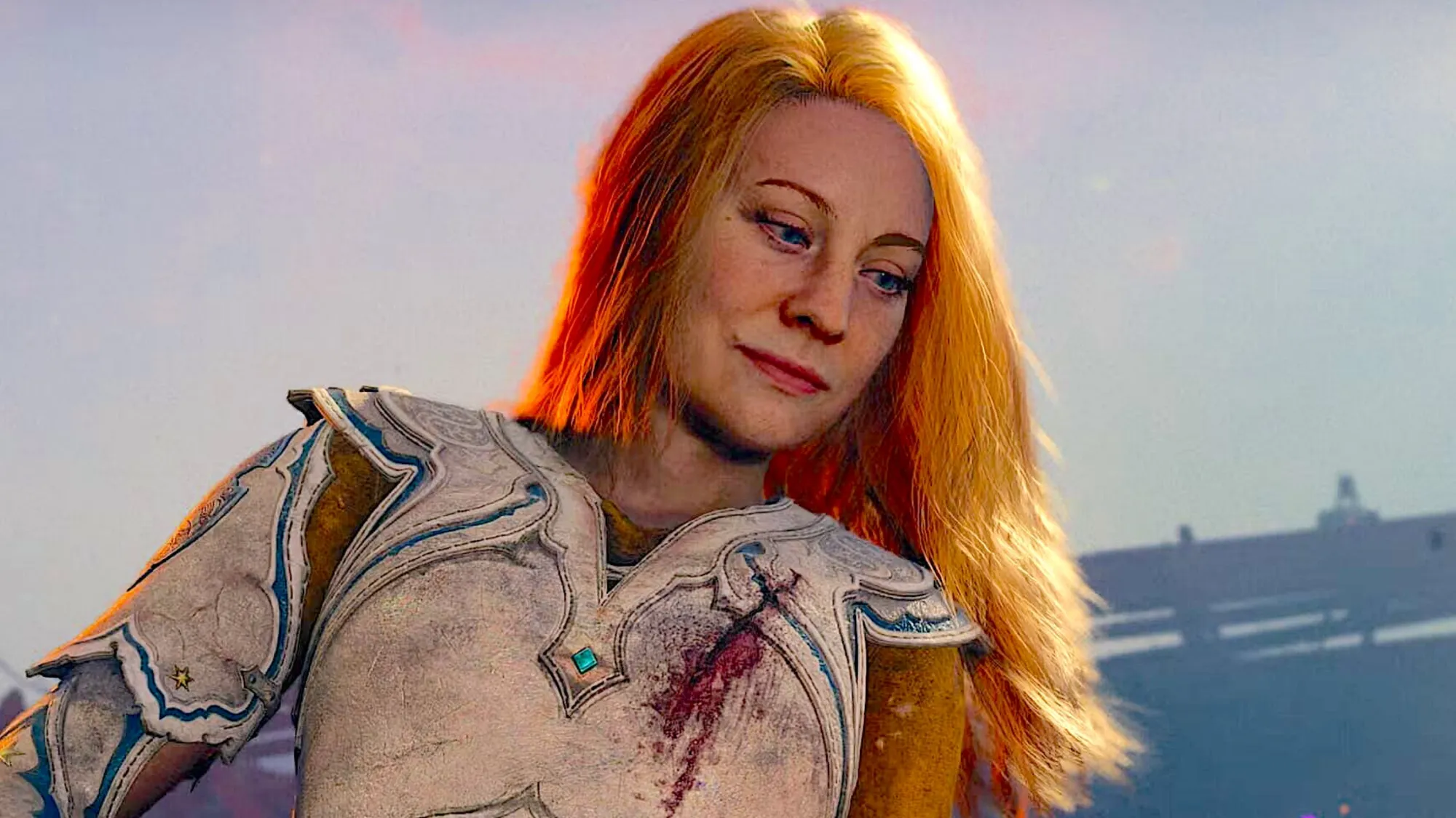 Ilustrasi karakter Tyr dalam seri game God of War Laufey untuk konsol PS5