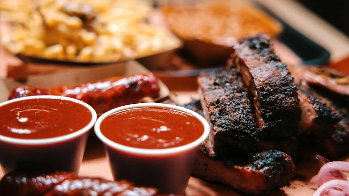 Suasana luar restoran Bodean's BBQ di London yang tutup permanen