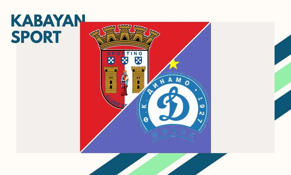 Pemain Sporting Braga merayakan kemenangan atas Dinamo Minsk di Estádio Municipal de Braga