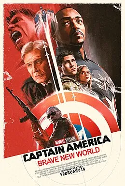 Poster film Captain America Brave New World menampilkan aksi Sam Wilson