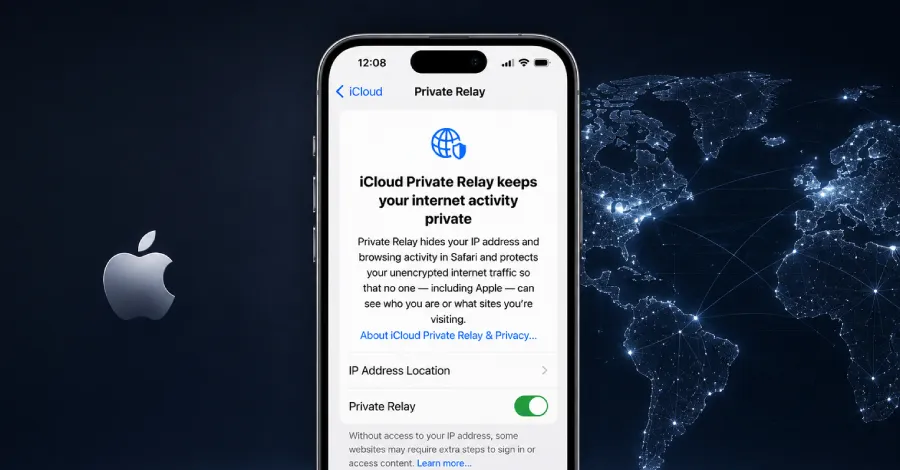 Ilustrasi celah keamanan WebKit yang membocorkan alamat IP asli pada iCloud Private Relay Apple