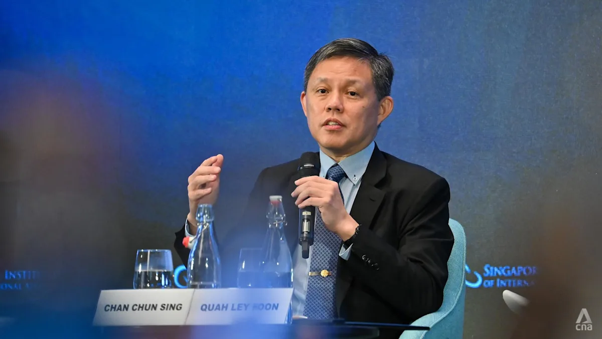 Menteri Pertahanan Singapore Chan Chun Sing berbicara mengenai ancaman keamanan