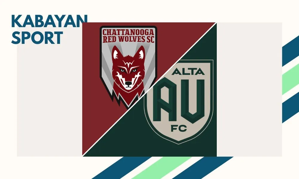 Pemain Chattanooga Red Wolves merayakan kemenangan tipis atas AV Alta FC