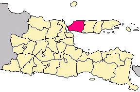 Peta dan daftar wilayah administratif kabupaten serta kota di Provinsi Jawa Timur