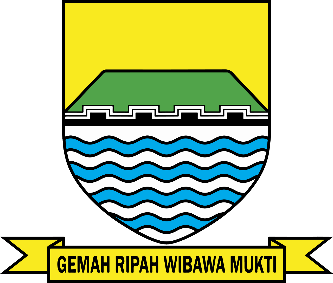 Peta dan wilayah administratif Kota Bandung yang terdiri dari 30 kecamatan