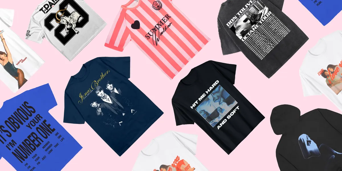 Koleksi merchandise resmi musisi di Amazon Music Artist Merch Shop