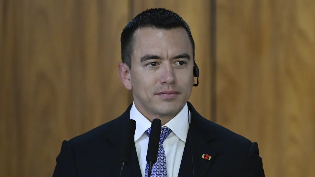 Presiden Ekuador Daniel Noboa tiba di Cali untuk menghadiri pelantikan Abelardo de la Espriella