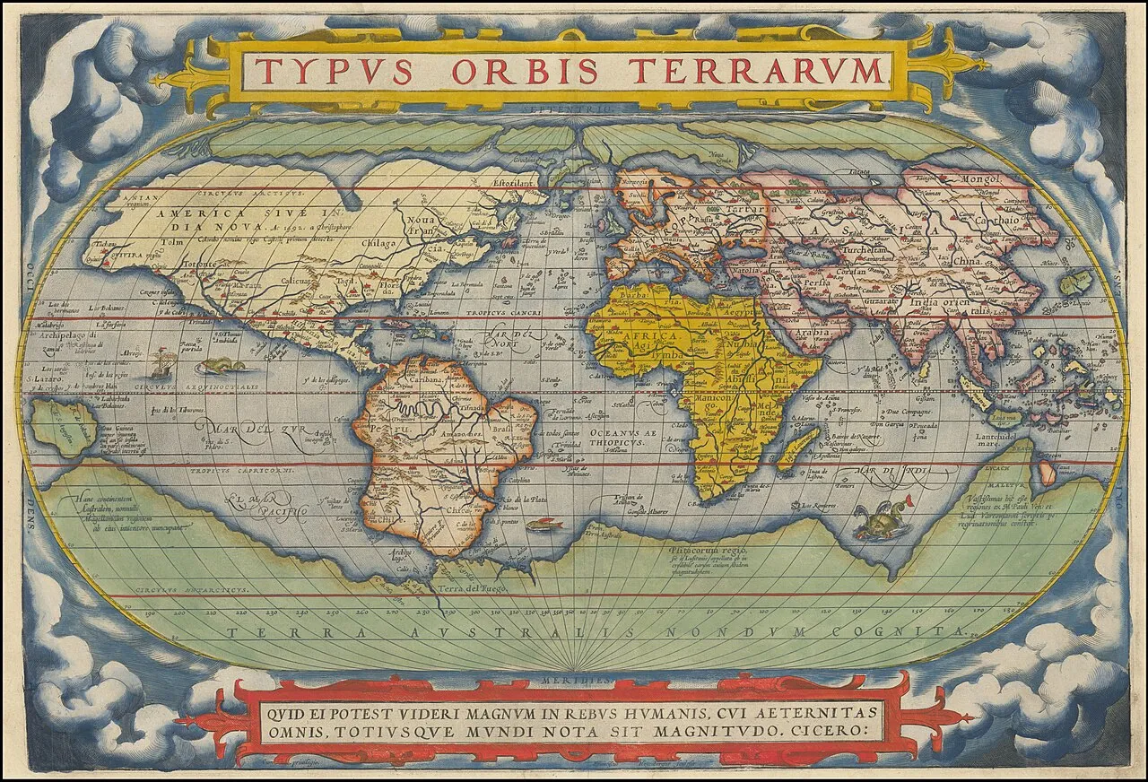 Ilustrasi peta dunia dan analisis data spasial dalam studi economic geography