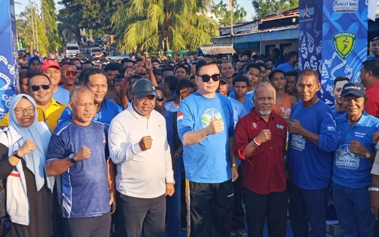 Ribuan warga antusias mengikuti Demokrat RUN 10K di Manokwari