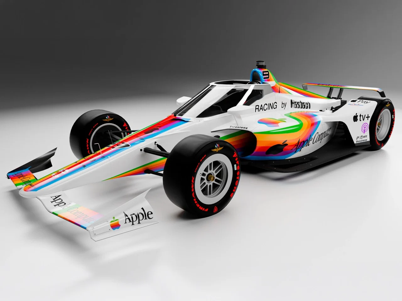 Konsep livery retro Apple IndyCar karya desainer Daniel Rodriguez