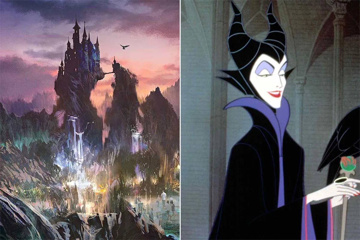Konsep seni Villains Land di Disney World yang diumumkan pada ajang D23