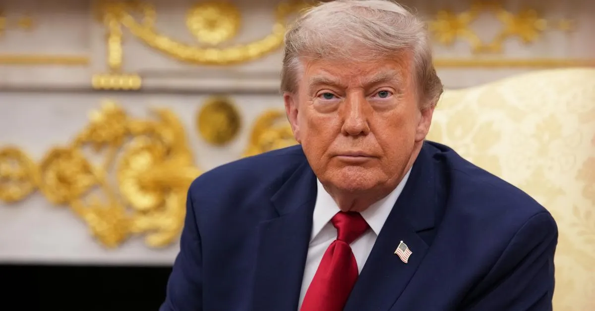 Presiden Donald Trump memberikan keterangan pers terkait laporan gugatan hukum