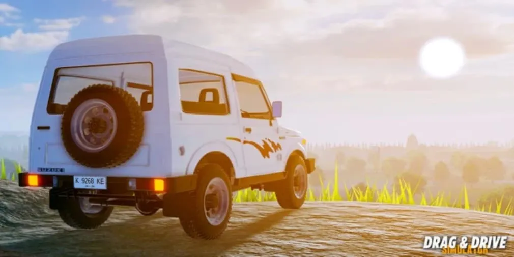 Tampilan antarmuka permainan Drag Drive Simulator di platform Roblox
