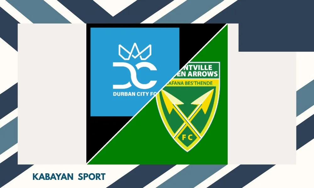 Aksi pemain Durban City dan Golden Arrows dalam laga Liga Afrika Selatan