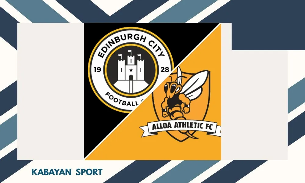 Aksi pemain Edinburgh City saat menghadapi Alloa Athletic di Scottish League Cup