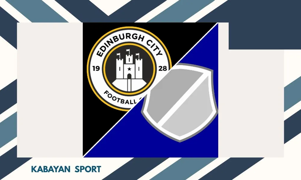 Pemain Edinburgh City merayakan gol dalam laga melawan Cowdenbeath di Meadowbank Stadium
