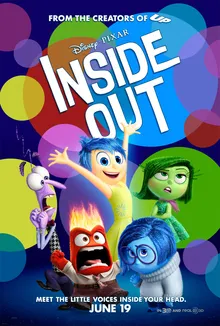 Poster dan adegan film animasi Inside Out produksi Pixar Animation Studios