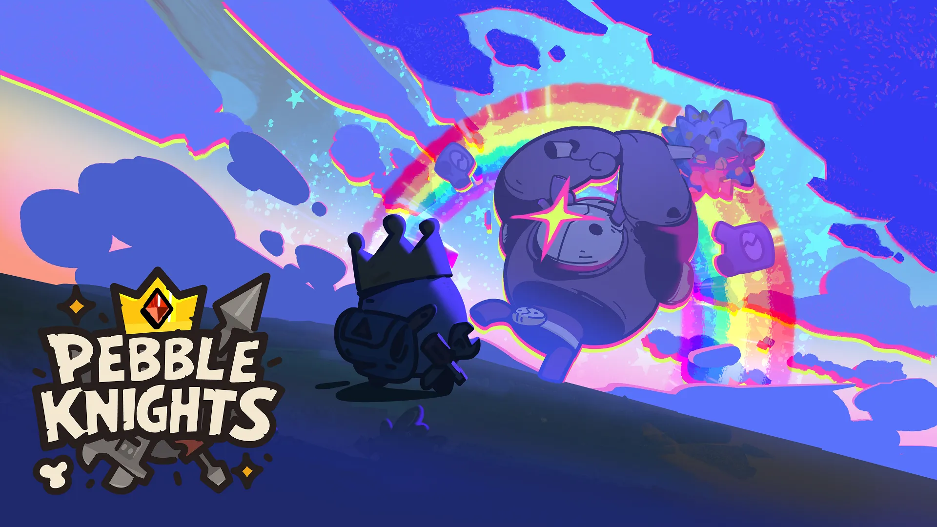 Tampilan visual game Pebble Knights karya FiftyOnePercent di BIC 2026