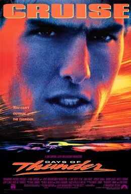 Poster film aksi balap NASCAR Days of Thunder tahun 1990